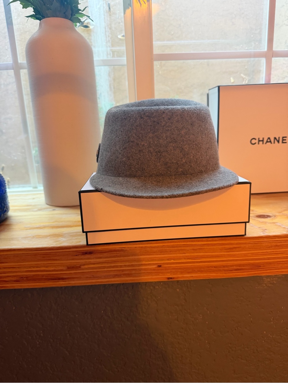 Armani Exchange Gray Wool Bucket Hat - Men's Accessory